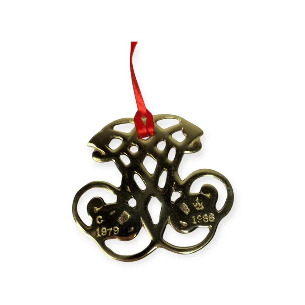 Vintage Williamsburg Virginia Metalcrafters Thomas Jefferson Cypher Ornament